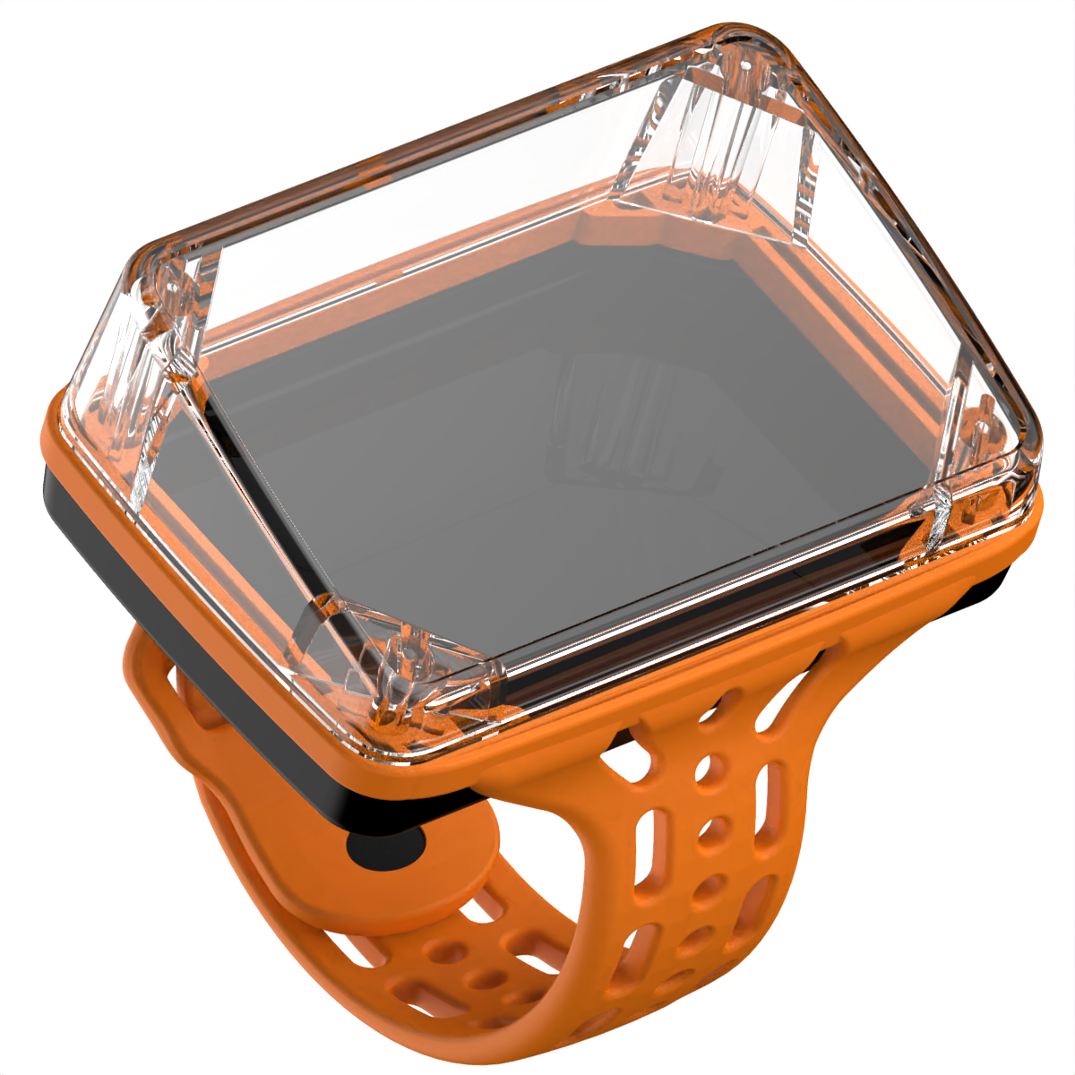 BW6XS - Sloped Top Waterproof Wrist Enclosures - Neon Orange